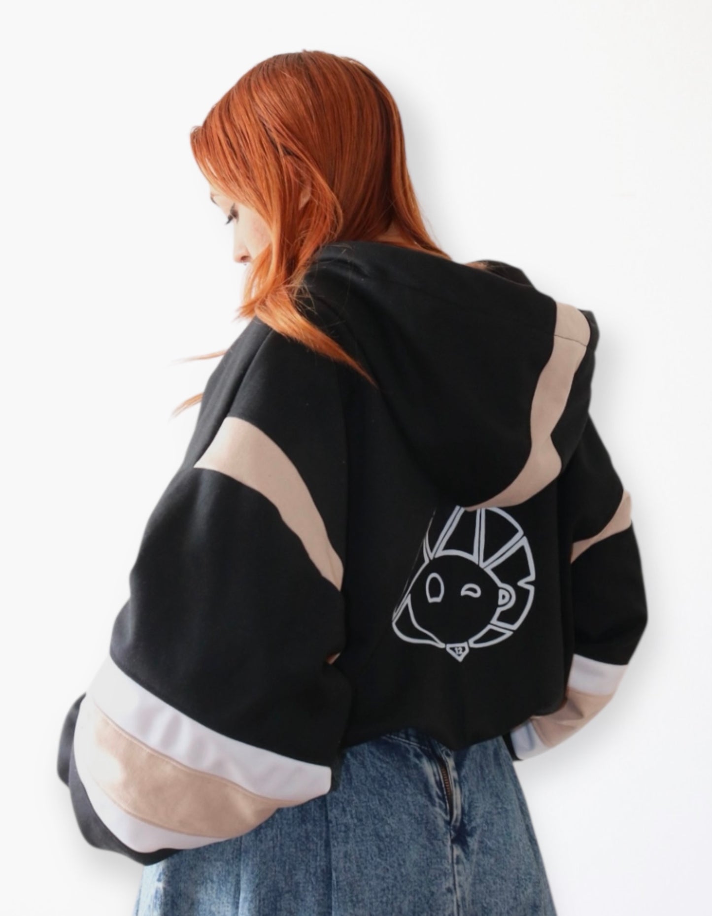 HOODIE CROP ZIPPER CANGURO