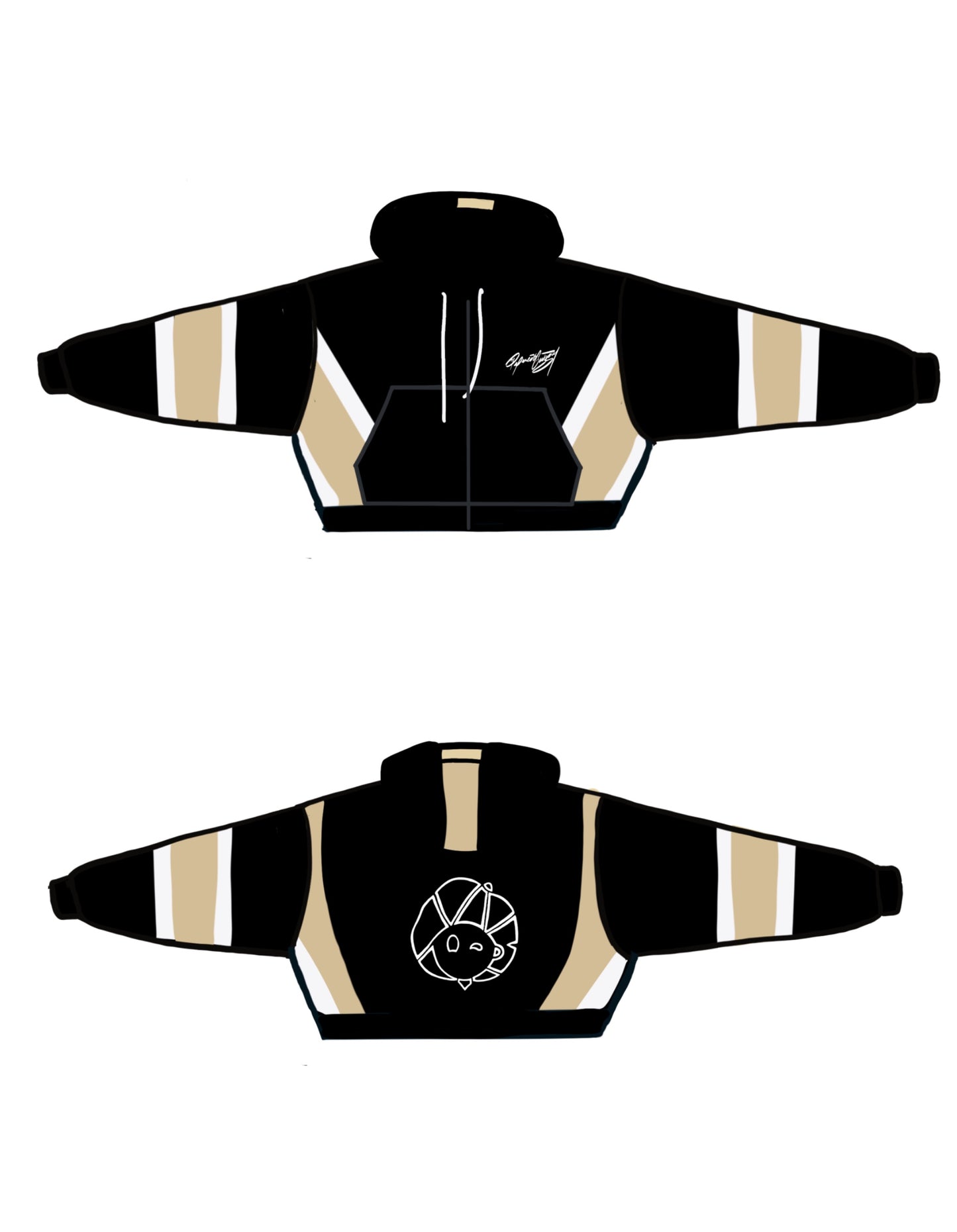 HOODIE CROP ZIPPER CANGURO