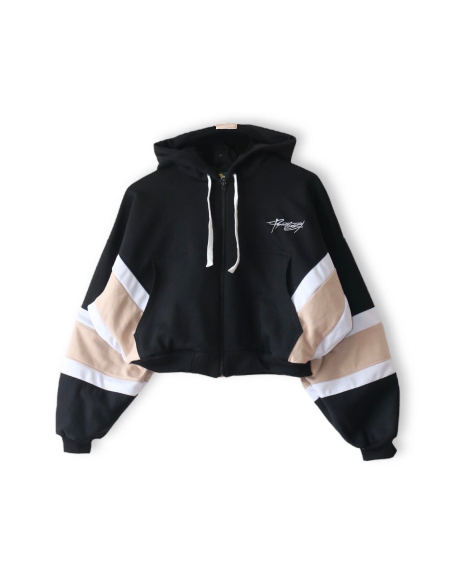 HOODIE CROP ZIPPER CANGURO